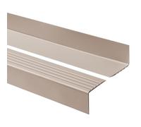 Quest Perfil de Borde de Escalera PVC 50x42 mm sin Adhesivo - Beige, 275 cm
