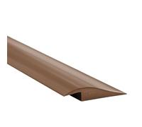 Quest Perfil de Transición para Desnivel, Regleta de Transición de PVC - 50 mm x 7 mm - 1 Metro - Perfil de Ajuste de Altura, de Acabado, de Adaptación - Marrón