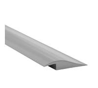 Quest Perfil de Transición para Desnivel, Regleta de Transición de PVC - 50 mm x 7 mm - 1 Metro - Perfil de Ajuste de Altura, de Acabado, de Adaptación (Gris, 1 Metro)