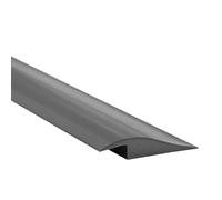 Quest Perfil de Transición para Desnivel, Regleta de Transición de PVC - 50 mm x 7 mm - 1 Metro - Perfil de Ajuste de Altura, de Acabado, de Adaptación - Gris oscuro