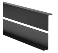 Quest Protector de bordes de PVC, sin cinta adhesiva, borde y protección de esquinas, perfil angular, 35 x 18 mm, 100 cm, color negro