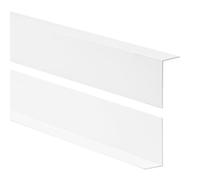 Quest Protector de bordes de PVC, sin cinta adhesiva, borde y protección de esquinas, perfil angular, 35 x 18 mm, 100 cm, color blanco