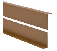 Quest Protector de bordes de PVC, sin cinta adhesiva, borde y protección de esquinas, perfil angular, 35 x 18 mm, 100 cm, color marrón