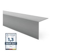 Quest Protector de bordes de PVC, sin cinta adhesiva, borde y protección de esquinas, perfil angular, 40 x 40 mm, 100 cm, gris oscuro
