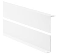Quest Protector de bordes de PVC, sin cinta adhesiva, borde y protección de esquinas, perfil angular, 50 x 20 mm, 200 cm, color blanco