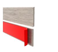 Quest Rodapié Adhesivo, Moldura de acabado de pared de PVC PREMIUM - rollo de 10 m, altura 100 mm, grosor 6,5 mm - impermeable y flexible - ideal para viviendas, oficinas - Roble claro