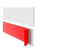 Quest Rodapié Adhesivo, Moldura de acabado de pared de PVC PREMIUM - rollo de 10 m, altura 100 mm, grosor 6,5 mm - impermeable y flexible - ideal para viviendas, oficinas - Blanco