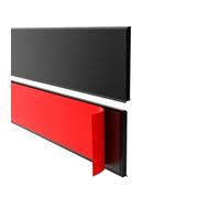 Quest Rodapié Adhesivo, Moldura de acabado de pared de PVC PREMIUM - rollo de 10 m, altura 100 mm, grosor 6,5 mm - impermeable y flexible - ideal para viviendas, oficinas - Negro