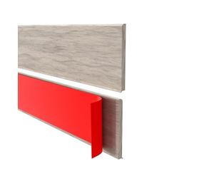 Quest Rodapié Adhesivo, Moldura de acabado de pared de PVC PREMIUM - rollo de 10 m, altura 100 mm, grosor 6,5 mm - impermeable y flexible - ideal para viviendas, oficinas - Roble claro