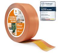 Quest Rodapié Flexible PVC 50x20 mm Autoadhesivo - Color del ladrillo, 10 m | Perfil flexible de remate para cocina, baño y salón, montaje sin taladrar, repele la suciedad