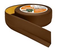 Quest Rodapié Flexible PVC 50x20 mm Autoadhesivo - Marrón, 10 m | Perfil flexible de remate para cocina, baño y salón, montaje sin taladrar, repele la suciedad