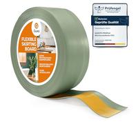 Quest Rodapié Flexible PVC 50x20 mm Autoadhesivo - Verde claro, 10 m | Perfil flexible de remate para cocina, baño y salón, montaje sin taladrar, repele la suciedad
