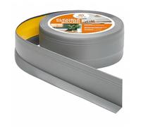 Quest Rodapié Flexible PVC 50x20 mm con Fresado Decorativo - Gris, 5 m | Perfil flexible con fresados decorativos, se corta con facilidad, para cocina, baño y pasillo, resistente a UV e hidrófugo