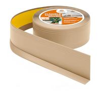 Quest Rodapié suave de PVC autoadhesivo, con fresado, 70 mm x 20 mm, para cocina, baño, pared, suelo, decorativo, resistente a los rayos UV, 25 metros, color arena