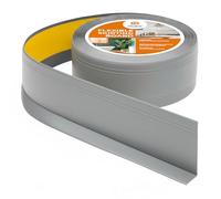 Quest Rodapié suave de PVC autoadhesivo, con fresado, 70 mm x 20 mm, para cocina, baño, pared, suelo, decorativo, resistente a los rayos UV, 15 metros, color gris