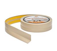 Quest Rodapiés Flexible Autoadhesivo | 15 mm x 15 mm | 10 Metros | Rodapié Plegable para Cocina Baño Cinta de sellado Perfil PVC Estanco Decorativo Beige