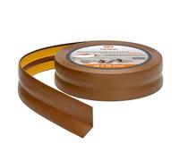 Quest Rodapiés Flexible Autoadhesivo - 18 mm x 18 mm - Rodapié Plegable para Cocina, Baño - Cinta de sellado, Perfil PVC - Estanco, Decorativo (Marrón, 20m)