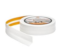 Quest Rodapiés Flexible Autoadhesivo - 18 mm x 18 mm - Rodapié Plegable para Cocina, Baño - Cinta de sellado, Perfil PVC - Estanco, Decorativo (Blanco, 20m)