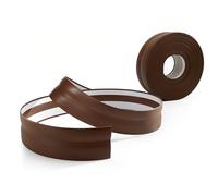 Quest Rodapiés Flexible Autoadhesivo - 32 mm x 23 mm - Rodapié de PVC, moldura flexible, listón doblable para cocina, baño, pared y suelo - decorativo (Marrón oscuro, 25m)