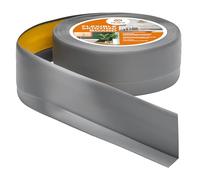 Quest Rodapiés Flexible Autoadhesivo - 50 mm x 20 mm - Rodapié de PVC, moldura flexible, listón doblable para cocina, baño, pared y suelo - decorativo (Gris, 20m)