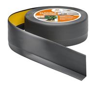 Quest Rodapiés Flexible Autoadhesivo - 50 mm x 20 mm - Rodapié de PVC, moldura flexible, listón doblable para cocina, baño, pared y suelo - decorativo (Gris oscuro, 5m)