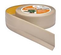 Quest Rodapiés Flexible Autoadhesivo - 50 mm x 20 mm - Rodapié de PVC, moldura flexible, listón doblable para cocina, baño, pared y suelo - decorativo (Beige, 15m)