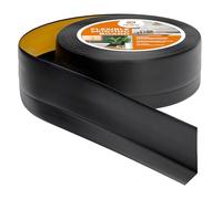Quest Rodapiés Flexible Autoadhesivo - 50 mm x 20 mm - Rodapié de PVC, moldura flexible, listón doblable para cocina, baño, pared y suelo - decorativo (Negro, 5m)