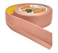 Quest Rodapiés Flexible Autoadhesivo - 50 mm x 20 mm - Rodapié de PVC, moldura flexible, listón doblable para cocina, baño, pared y suelo - decorativo (Marrón claro, 25m)
