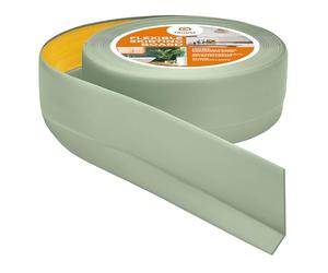 Quest Rodapiés Flexible Autoadhesivo - 50 mm x 20 mm - Rodapié de PVC, moldura flexible, listón doblable para cocina, baño, pared y suelo - decorativo (Verde claro, 10m)