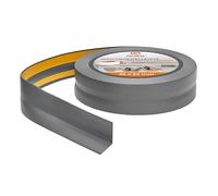 Quest Rodapiés Flexible Autoadhesivo, Rodapié de PVC - 32 mm x 23 mm - Moldura flexible, Listón doblable para interiores, pared, suelo - hermético, decorativo (Gris oscuro, 25m)