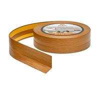 Quest Rodapiés Flexible Autoadhesivo, Rodapié de PVC - 32 mm x 23 mm - Moldura flexible, Listón doblable para interiores, pared, suelo - hermético, decorativo (Roble rústico, 25m)