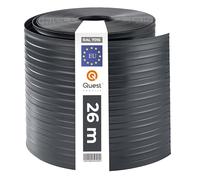 Quest Tiras de privacidad para esteras de doble varilla de 19 cm x 26 metros, PVC para jardín, balcón, terraza, resistente a los rayos UV, resistente a la intemperie, impermeable, valla de privacidad