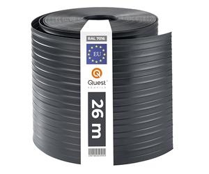 Quest Tiras de privacidad para esteras de doble varilla de 19 cm x 26 metros, PVC para jardín, balcón, terraza, resistente a los rayos UV, resistente a la intemperie, impermeable, valla de privacidad