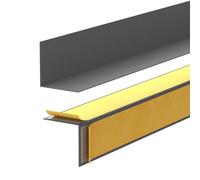 Quest Zócalo autoadhesivo de 30 x 30 mm, de PVC duro, zócalo, diseño minimalista, resistente a la humedad y a los rayos UV, fácil montaje sin taladrar, 200 cm, color gris oscuro