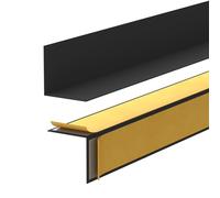 Quest Zócalo autoadhesivo de 30 x 30 mm, de PVC duro, zócalo, diseño minimalista, resistente a la humedad y a los rayos UV, fácil montaje sin taladrar, 200 cm, color negro