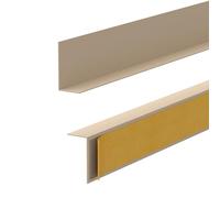 Quest Zócalo autoadhesivo de 35 x 18 mm, de PVC duro, zócalo, diseño minimalista, resistente a la humedad y a los rayos UV, fácil montaje sin taladrar, 200 cm, color beige