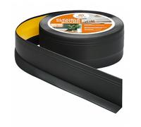 Quest Zócalo blando autoadhesivo con fresado - 50 mm x 20 mm - Rodapié de PVC para cocina, baño, pared, suelo, decorativo, resistente a los rayos UV, 15 metros, color negro