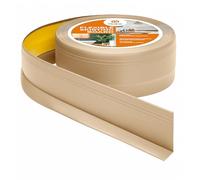 Quest Zócalo blando autoadhesivo con fresado - 50 mm x 20 mm - Rodapié de PVC para cocina, baño, pared, suelo - Decorativo, resistente a los rayos UV - 15 metros, color arena