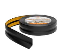 Rodapiés Flexible Autoadhesivo | 15 mm x 15 mm | 10 Metros | Rodapié Plegable para Cocina Baño Cinta de sellado Perfil PVC Estanco Decorativo Negro
