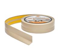 Rodapiés Flexible Autoadhesivo - 25 mm x 25 mm - Rodapié Plegable para Cocina, Baño - Cinta de sellado, Perfil PVC - Estanco, Decorativo (Beige, 10m)