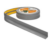 Rodapiés Flexible Autoadhesivo - 30 mm x 30 mm - Rodapié Plegable para Cocina, Baño - Cinta de sellado, Perfil PVC - Estanco, Decorativo (Gris oscuro, 20m)