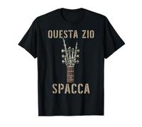 Questa Zio Spacca Mano scheletrica música Rock Chitarra Camiseta