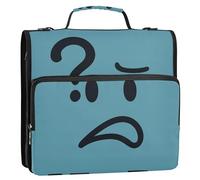 Question Mark Confused Look - Bolsa organizadora de documentos de 3 anillos con asa y capacidad Laege adecuada para la escuela secundaria