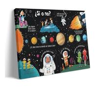 Questions And Answers About Space! Póster Pintura Decorativa Lienzo Arte de Pared Salón Póster Dormitorio Pintura 08 x 12 pulgadas (20 x 30 cm)