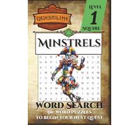 Questline Minstrels Word Search Puzzle Book Level 1: Word Searches with Easy to Read Print about Bards, Jesters, Music and More | 50+ Puzzles | 6x9 ... for Holidays, Vacations, Starting a new Quest