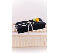 Questo Casa, 1 Pieza de Toalla de Mano, 100% algodón, Toalla de baño/Toalla de Mano,Negro, 50x90 cm