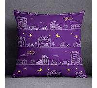 Questo Casa Funda de cojín Decorativa, Funda de cojín, Funda de Almohada, decoración del hogar, para sofá, café, tamaño: 45 x 45 cm, diseñada y Fabricada en Türkiye