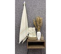 Questo Casa, Toalla de baño, Toalla de Playa16/1 Bamboo, Patrón de Afrodisias,Tejido Jacquard, Secado Rápido, 330 gsm, 80x150 Cm, 1 Pieza, Natural, Beige