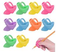 Quesuc 10 Piezas Guía De Sujeción De Lápices Para Niños Diseño Ergonomico Corrector De Agarre De Lápiz Ayuda Para La Escritura Silicona Para Niños Preescolares En El Aula (Colores Aleatorios)