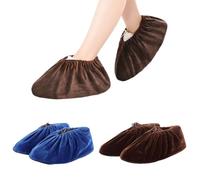Quesuc 2 Pares Cubrezapatos Antideslizantes Cubiertas Reutilizable Zapatos Con Franela Cubiertas De Zapatos Adecuadas Para Lugares De Trabajo En Interiores Domésticos